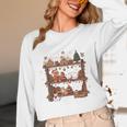 Christmas Cats Bookshelf Gingerbread Unisex Long Sleeve T-Shirt