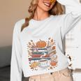 Cozy Autumn Books Fully Booked For Fall Books Pumpkin Unisex Long Sleeve T-Shirt