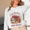 Cozy Readers Book Society Fall Autumn Floral Pumpkin Season Unisex Long Sleeve T-Shirt Cozy Readers Book Society Fall Autumn Floral Pumpkin Season Unisex Long Sleeve T-Shirt