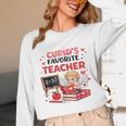 Cupid's Favorite Math Teacher Valentine Reading Book Women Unisex Long Sleeve T-Shirt Cupid's Favorite Math Teacher Valentine Reading Book Women Unisex Long Sleeve T-Shirt