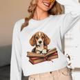 Cute Dog Beagle Reading Book Unisex Long Sleeve T-Shirt Cute Dog Beagle Reading Book Unisex Long Sleeve T-Shirt