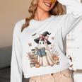 Cute Ghost Reading Book Librarian Book Lover Unisex Long Sleeve T-Shirt Cute Ghost Reading Book Librarian Book Lover Unisex Long Sleeve T-Shirt