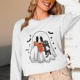 Cute Halloween Ghost Reading Book Unisex Long Sleeve T-Shirt Cute Halloween Ghost Reading Book Unisex Long Sleeve T-Shirt