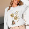 Cute Reading Cat With Kitten Dandelion Flowers Book Lover Unisex Long Sleeve T-Shirt Cute Reading Cat With Kitten Dandelion Flowers Book Lover Unisex Long Sleeve T-Shirt