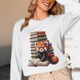 Cute Red Panda Reading Book Animal Bookworm Unisex Long Sleeve T-Shirt Cute Red Panda Reading Book Animal Bookworm Unisex Long Sleeve T-Shirt