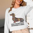 Dachshund Dog Dachshund Decor Books Nerds Dachshund Unisex Long Sleeve T-Shirt