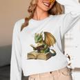 Dragon Bookworm Reading Book Graphic Unisex Long Sleeve T-Shirt Dragon Bookworm Reading Book Graphic Unisex Long Sleeve T-Shirt