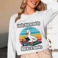 Ducks Books Lover Easily Distracted By Ducks & Books Unisex Long Sleeve T-Shirt