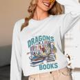 Easily Distracted By Dragons And Books Bookworm Unisex Long Sleeve T-Shirt Easily Distracted By Dragons And Books Bookworm Unisex Long Sleeve T-Shirt