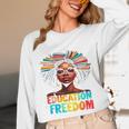 Education Is Freedom Afro Books Unisex Long Sleeve T-Shirt