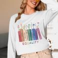 Equality Flower Books Equal Rights Social Justice Feminist Unisex Long Sleeve T-Shirt