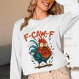 F-Caw-F Rooster F Awk F Chicken Coffee Romance Books Lover Unisex Long Sleeve T-Shirt