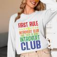 First Rule Of Introvert Club Is There Is No Introvert Club Raglan Baseball Tee Unisex Long Sleeve T-Shirt First Rule Of Introvert Club Is There Is No Introvert Club Raglan Baseball Tee Unisex Long Sleeve T-Shirt