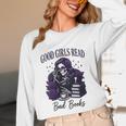 Good Girls Read Bad Books Sarcastic Skeleton Goth Skull Unisex Long Sleeve T-Shirt Good Girls Read Bad Books Sarcastic Skeleton Goth Skull Unisex Long Sleeve T-Shirt