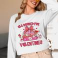 Groovy All Booked For Valentines Books Pink Coquette Bow Unisex Long Sleeve T-Shirt Groovy All Booked For Valentines Books Pink Coquette Bow Unisex Long Sleeve T-Shirt