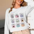 Halloween Ghosts Reading Books Pattern Spooky Kawaii Anime Unisex Long Sleeve T-Shirt Halloween Ghosts Reading Books Pattern Spooky Kawaii Anime Unisex Long Sleeve T-Shirt