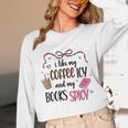Iced Coffee & Reading Smut Books Girly Spicy Novels Unisex Long Sleeve T-Shirt