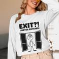 Irony Sarcasm Introvert Dry Humor Cartoon Comic Geek Nerd Unisex Long Sleeve T-Shirt