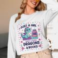 Just A Girl Who Loves Dragons And Books Lover Reading Book Unisex Long Sleeve T-Shirt Just A Girl Who Loves Dragons And Books Lover Reading Book Unisex Long Sleeve T-Shirt