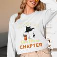 Just One More Chapter Fun Cat Coffee Reading Book Premium Tri-Blend Unisex Long Sleeve T-Shirt