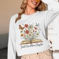 Just One More Chapter Open Book Flowers Unisex Long Sleeve T-Shirt