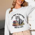 I Just Want To Read Books And Pet Cats Raglan Baseball Tee Unisex Long Sleeve T-Shirt I Just Want To Read Books And Pet Cats Raglan Baseball Tee Unisex Long Sleeve T-Shirt