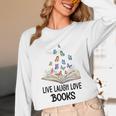 Live Laugh & Love Books Reading Butterfly Book Lover Bookish Premium Unisex Long Sleeve T-Shirt Live Laugh & Love Books Reading Butterfly Book Lover Bookish Premium Unisex Long Sleeve T-Shirt
