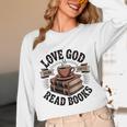 Love God Drink Coffee Read Books – Vintage Spiritual Reading Unisex Long Sleeve T-Shirt