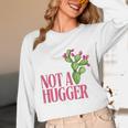 Not a Hugger Sarcastic Introvert Cactus Theme Women Unisex Long Sleeve T-Shirt
