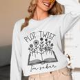 Plot Twist I'm Sober Women's Sobriety Book Reading Literary Unisex Long Sleeve T-Shirt