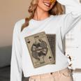 Queen Of Books Playing Card Aesthetic For Book Lovers Premium Tri-Blend Unisex Long Sleeve T-Shirt