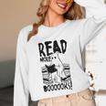 Read More Books Ghost Halloween Reading Teacher Literacy Unisex Long Sleeve T-Shirt Read More Books Ghost Halloween Reading Teacher Literacy Unisex Long Sleeve T-Shirt