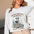 Read Books Be Kind Stay Weird Skeleton Reading Book Lover Unisex Long Sleeve T-Shirt