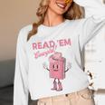 Read 'Em Western Cowgirl Retro Groovy Reading Books Unisex Long Sleeve T-Shirt
