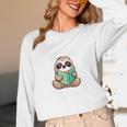 I Read Past My Bedtime Reading Sloth Book Lover Unisex Long Sleeve T-Shirt