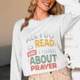 Read And Think About Prayer Faith & Book Lover Premium Unisex Long Sleeve T-Shirt