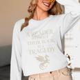 A Reader Without Their Book Is Tragedy Vintage Book Quote Unisex Long Sleeve T-Shirt