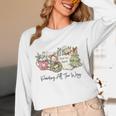 Reading All The Way Christmas Book Lover For Women And Teens Unisex Long Sleeve T-Shirt