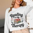 Reading Is My Therapy Book Lover Bookworm Unisex Long Sleeve T-Shirt Reading Is My Therapy Book Lover Bookworm Unisex Long Sleeve T-Shirt