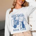 Sarcastic Anti Social Book Club Cat Skull Book Lover Unisex Long Sleeve T-Shirt Sarcastic Anti Social Book Club Cat Skull Book Lover Unisex Long Sleeve T-Shirt