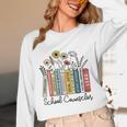 School Counselor Wildflower Book School Counseling Life Unisex Long Sleeve T-Shirt
