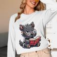 Scottish Terrier Reading a Book Dog Unisex Long Sleeve T-Shirt