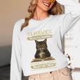 i Have Selective Hearing Cat Coffee Books Retro Unisex Long Sleeve T-Shirt