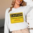 A Simple Yellow Warning Sign For Introvert Unisex Long Sleeve T-Shirt
