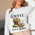 Sleeping Cat And Books With Coffee Lover Unisex Long Sleeve T-Shirt Sleeping Cat And Books With Coffee Lover Unisex Long Sleeve T-Shirt