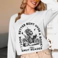 Smut Reader Skeleton Book Lover Dark Humor Art Premium Tri-Blend Unisex Long Sleeve T-Shirt