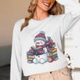 Snowman Reading Book Lovers Christmas Bookworm Librarian Unisex Long Sleeve T-Shirt Snowman Reading Book Lovers Christmas Bookworm Librarian Unisex Long Sleeve T-Shirt