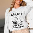Today I'm A Serious Goose Animal Reading Book Lovers Unisex Long Sleeve T-Shirt Today I'm A Serious Goose Animal Reading Book Lovers Unisex Long Sleeve T-Shirt