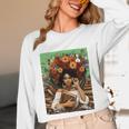 History Month Black Afro Girl Women Book Lovers Floral Unisex Long Sleeve T-Shirt