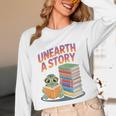 Unearth A Story Cute Turtle Reading Books Librarian Unisex Long Sleeve T-Shirt Unearth A Story Cute Turtle Reading Books Librarian Unisex Long Sleeve T-Shirt